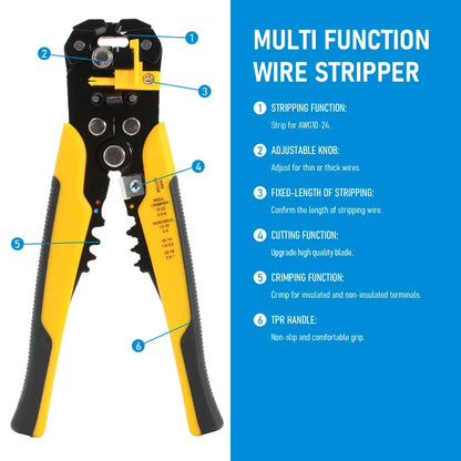 Multifunctional Stripping Crimping Pliers Adjustable Automatic Wire Stripper