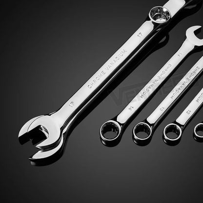 Combination Wrench Set in Roll-up Pouch,Metric