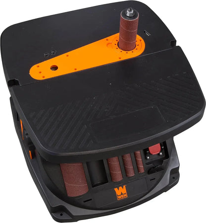 Oscillating Belt & Spindle Sander The 3.5-amp Motor Oscillates The Belt & Spindle 58 Times Per Minute W/ A 5/8-inch Stroke