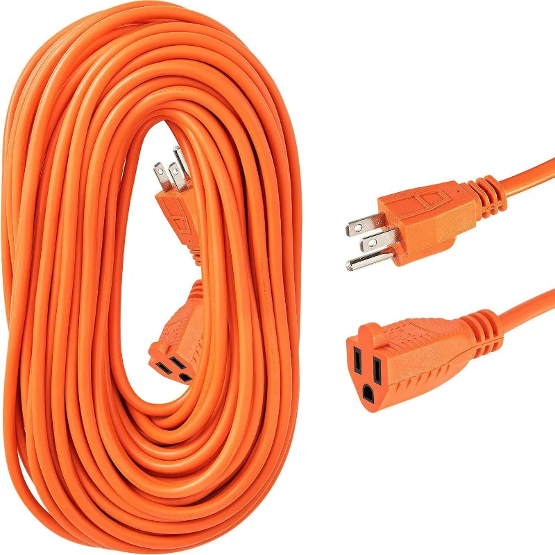 Heavy Duty Outdoor 6/8/15/25/50/100FT Power Cords