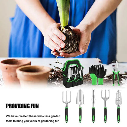 Outdoor Metal Gardening Tool Ergonomic Hand Tools with Rubber Handle and Bag