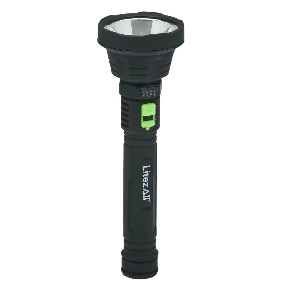 LitezAll Rechargeable ULTAC2 1000 Lumen LED Flashlight with Battery Meter USA