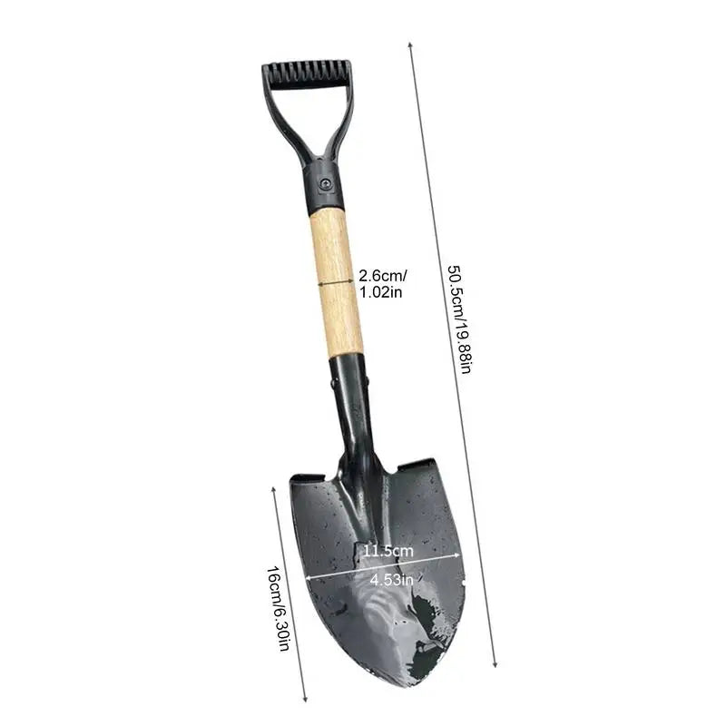 Outdoor Metal Digging Sand Shovel With Wooden Handle