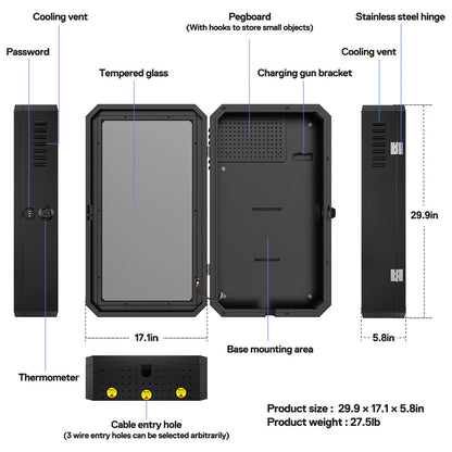 YZ EV Charging Pile Wall Tesla Charger Storage Box Outdoor And Indoor Universal EVS