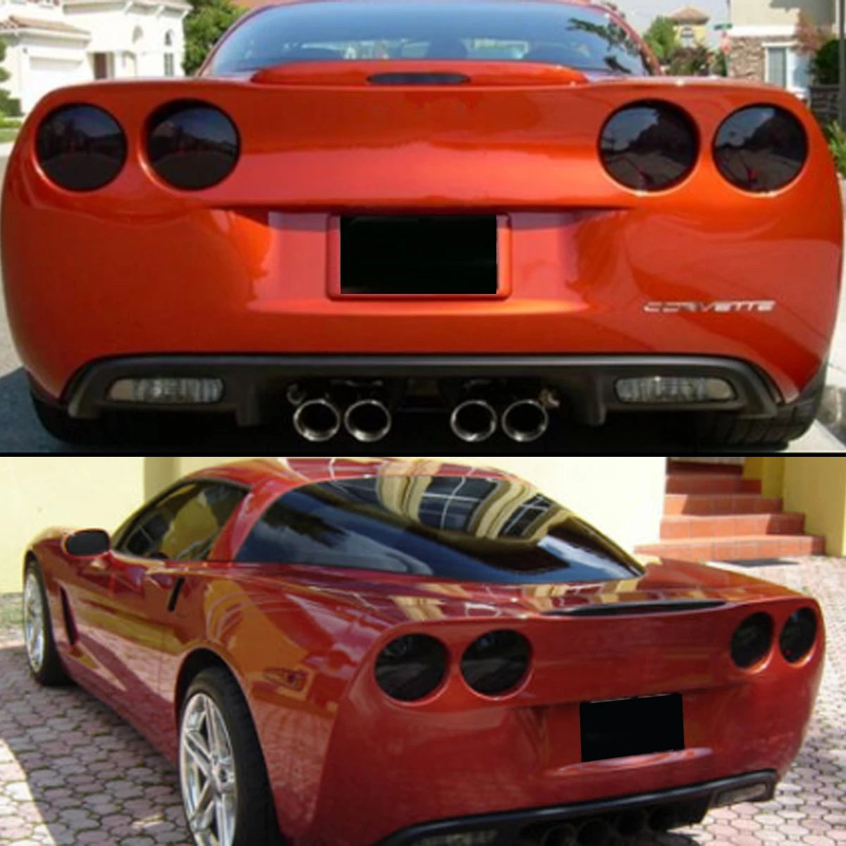 2005-2013 Chevy Corvette Smoked Black Lens LED Tail Brake Lights