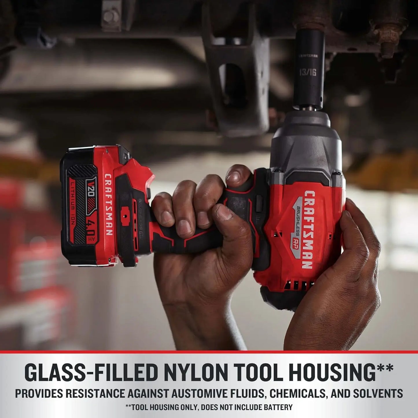 Craftsman V20 RP Impact Wrench Cordless Brushless High Torque 1/2 Inch, 4Ah Battery and Charger Included (CMCF940M1)