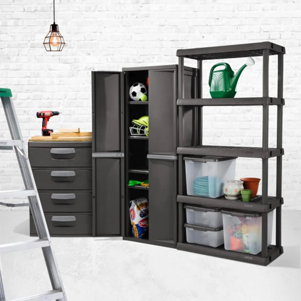 4 Shelf Plastic Storage Unit