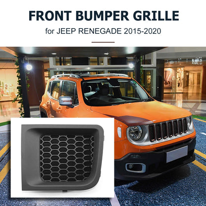 2015-2020 Jeep Renegade Front Bumper Bezel Black Left/Right Mesh Grille