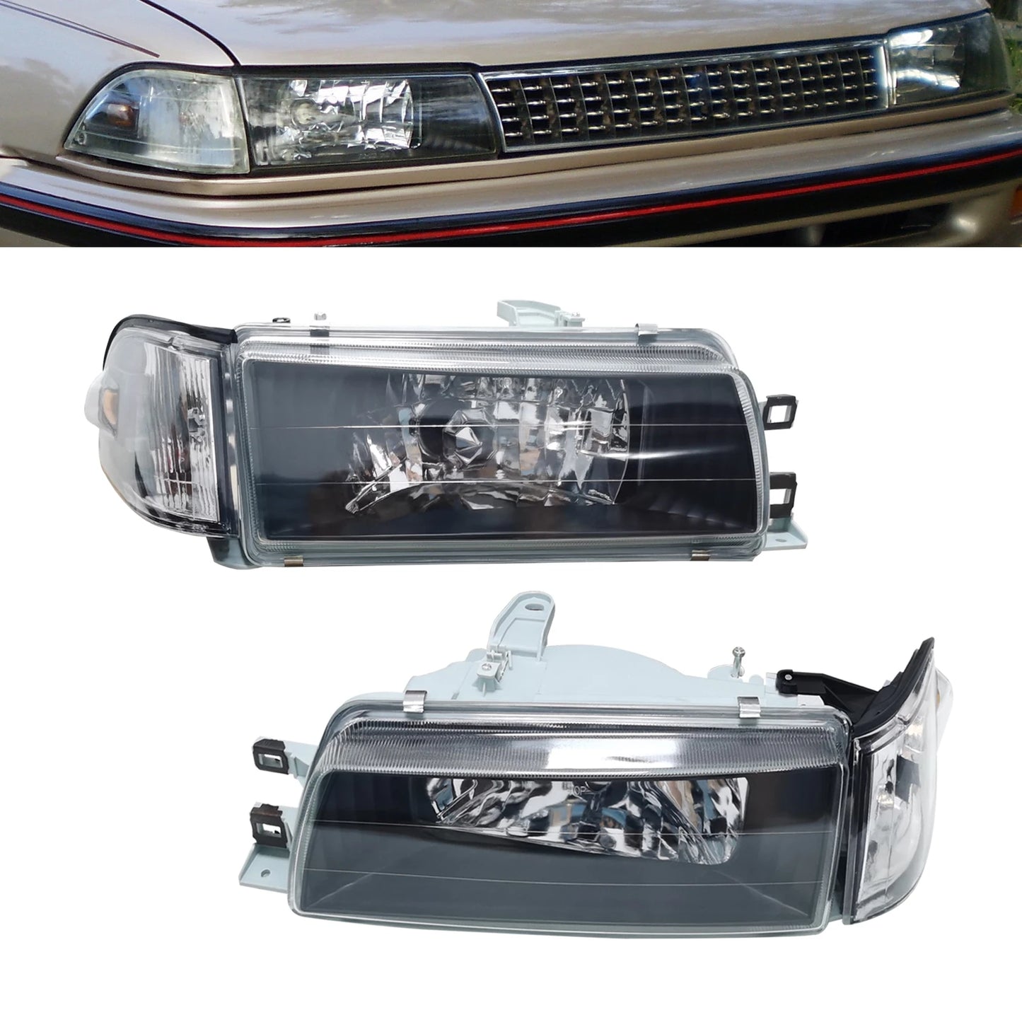 88-92 Toyota Corolla Sedan Headlights