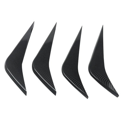 2014-2019 Chevy Corvette Carbon Look ABS Rear Bumper Lower Air Diffuser Fins