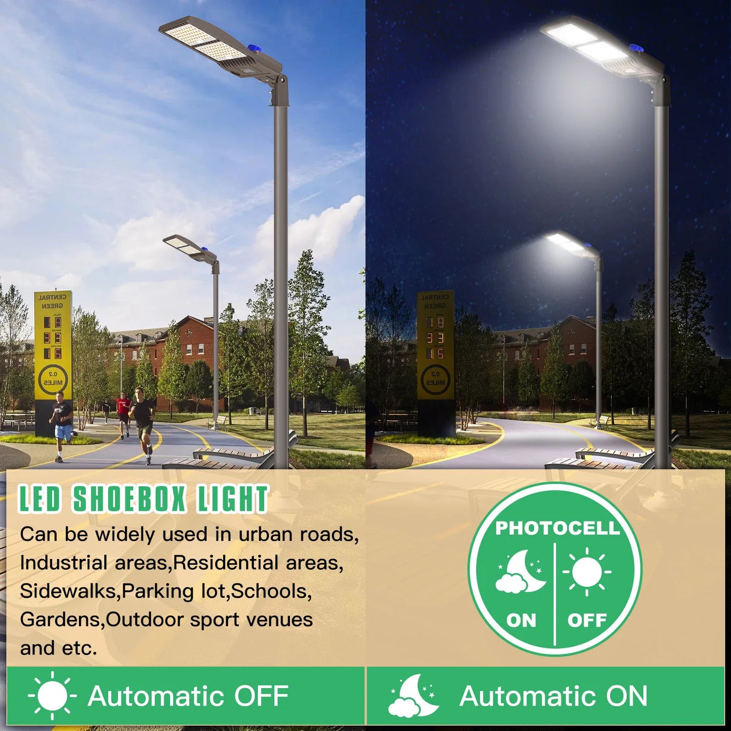 400W Outdoor Area Lighting AC100-277V 5 Years Warranty IP65 Waterproof Parking Lot Fixture LED Street Light