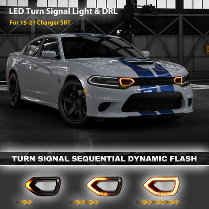 2015-2019 Dodge Charger Grille LED Turn Signals