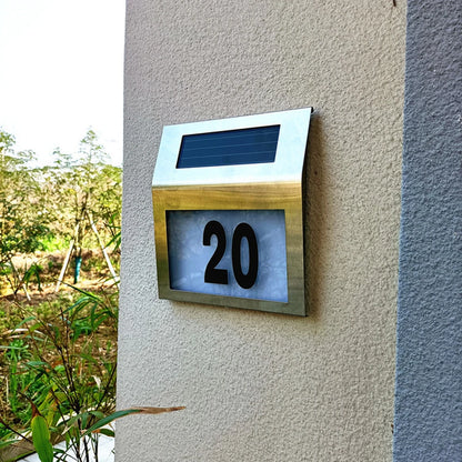 House Number Waterproof Solar LED Address Sign