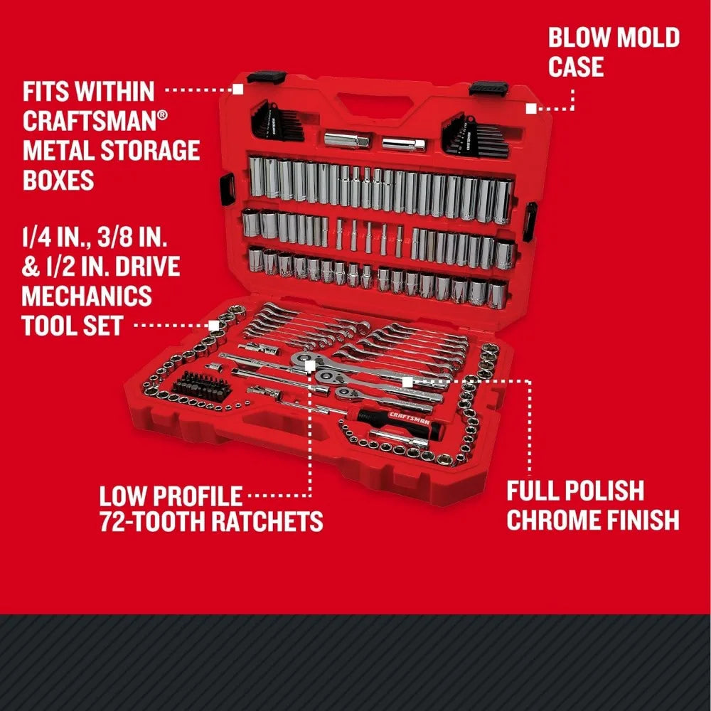 CRAFTSMAN 189 Pc. Mechanics Tool Set, SAE/Metric  (CMMT12034)