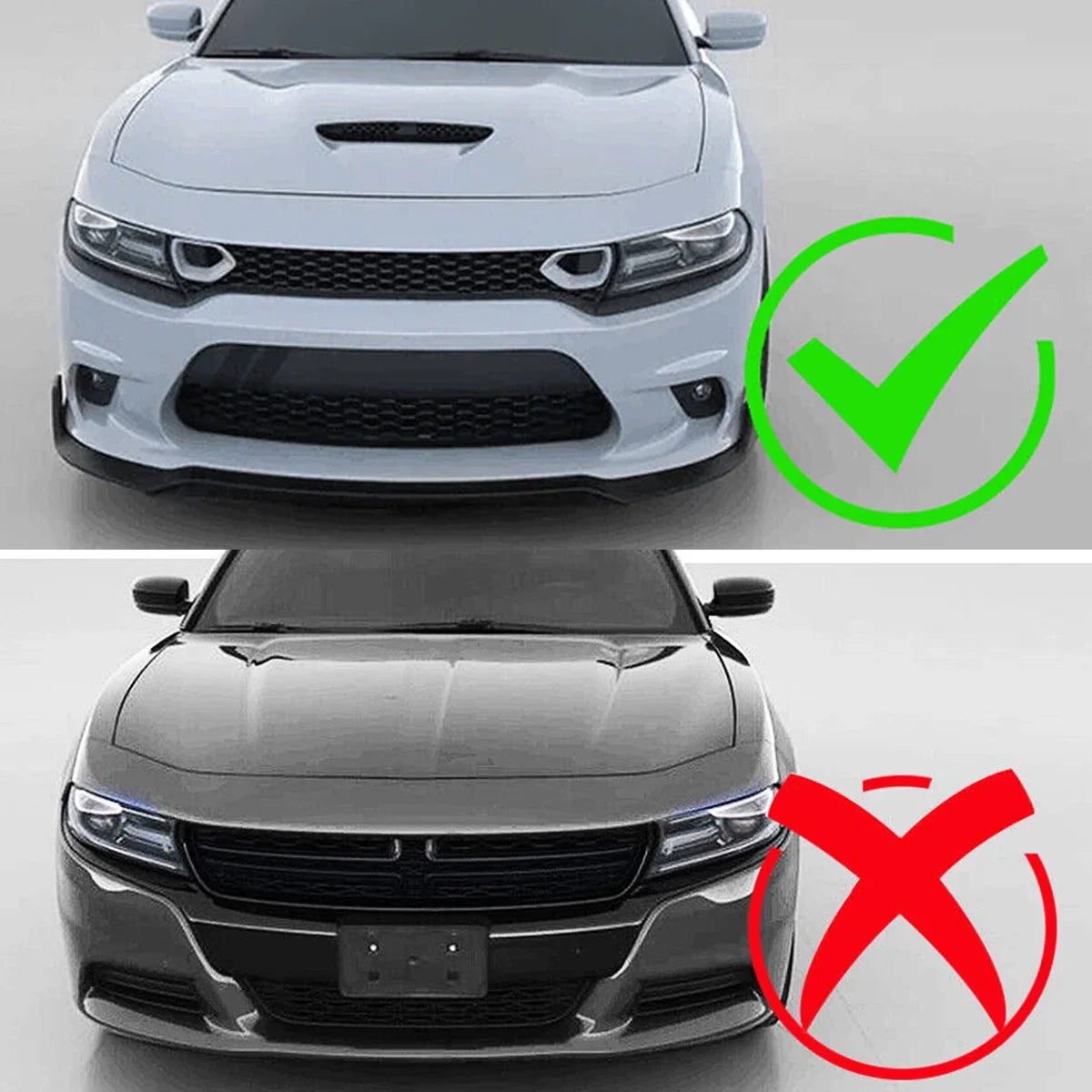 2020-2023 Dodge Charger SLT Hellcat Widebody Front Spoiler Splitter MATTE BLACK