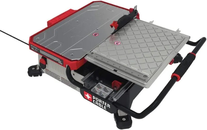 PORTER-CABLE Tile Saw, Wet Saw with 7-inch Cutting Capacity and On-Board Cutting Guide (PCE980)