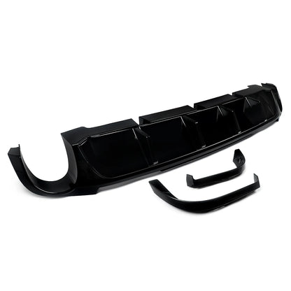 2013 2014 Mustang V6 GT V8 Glossy Black Rear Diffuser