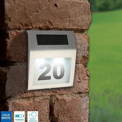 House Number Waterproof Solar LED Address Sign