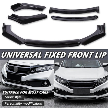 4pcs Car Front Bumper Lip Kit Spoiler Splitter Diffuser Carbon Fiber Canard