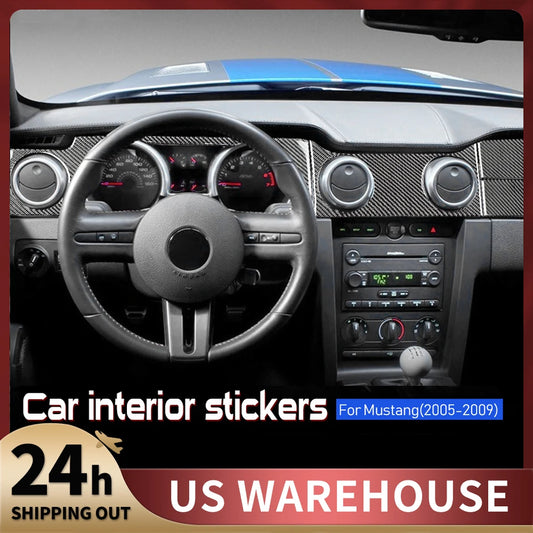 2005-2009 Ford Mustang GT Carbon Fiber Interior Trim Sticker