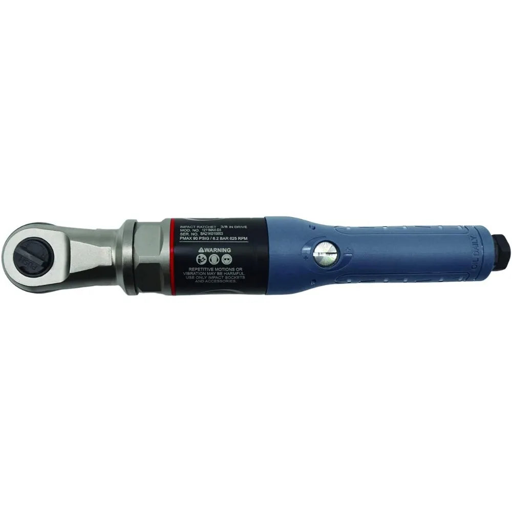 Ingersoll Rand 1211MAX-D3 3/8" Drive Air Ratchet Wrench, 80 ft-lb Nut Busting Torque, 625 RPM