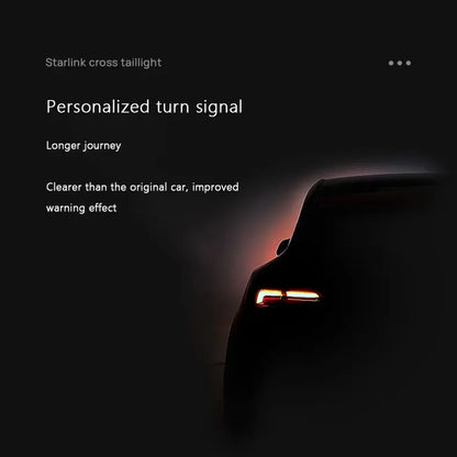 Tesla Model 3 Y 2019-2023 LED Through Trunk Modified Rear Taillight Flowing Turn Signal Dynamic DRL Auto Lamp