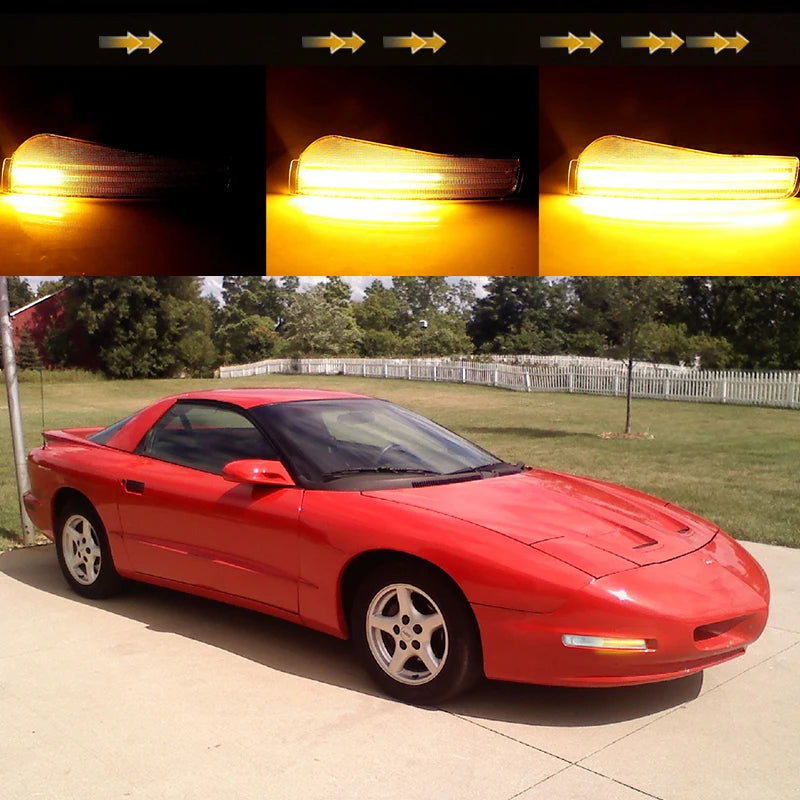 1993-1997 Pontiac Firebird/Trans Am Sequential Amber Turn Signal Switchback White LED Daytime Running Light