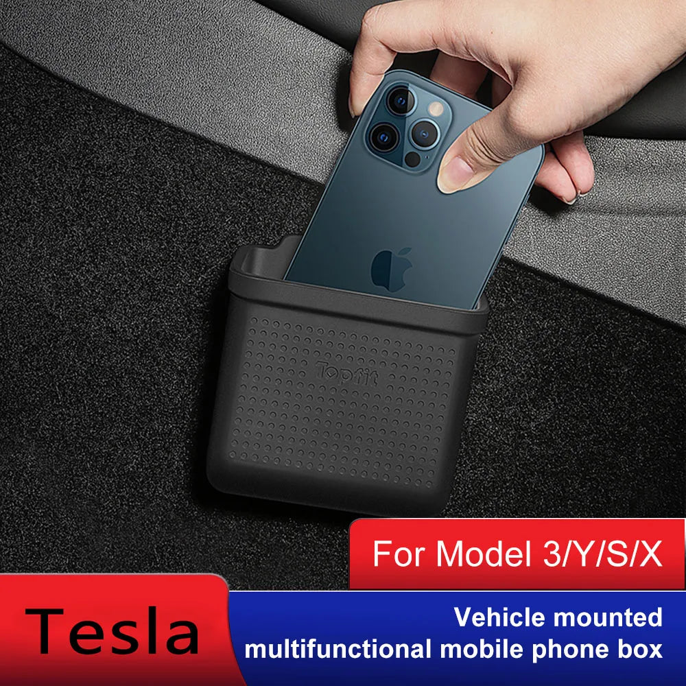 For Tesla Model Y Phone Glasses Storage Box