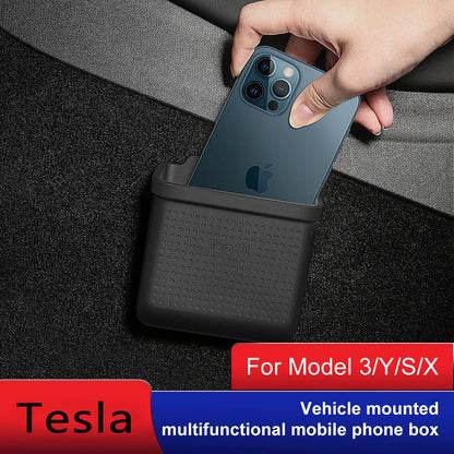 For Tesla Model Y Phone Glasses Storage Box