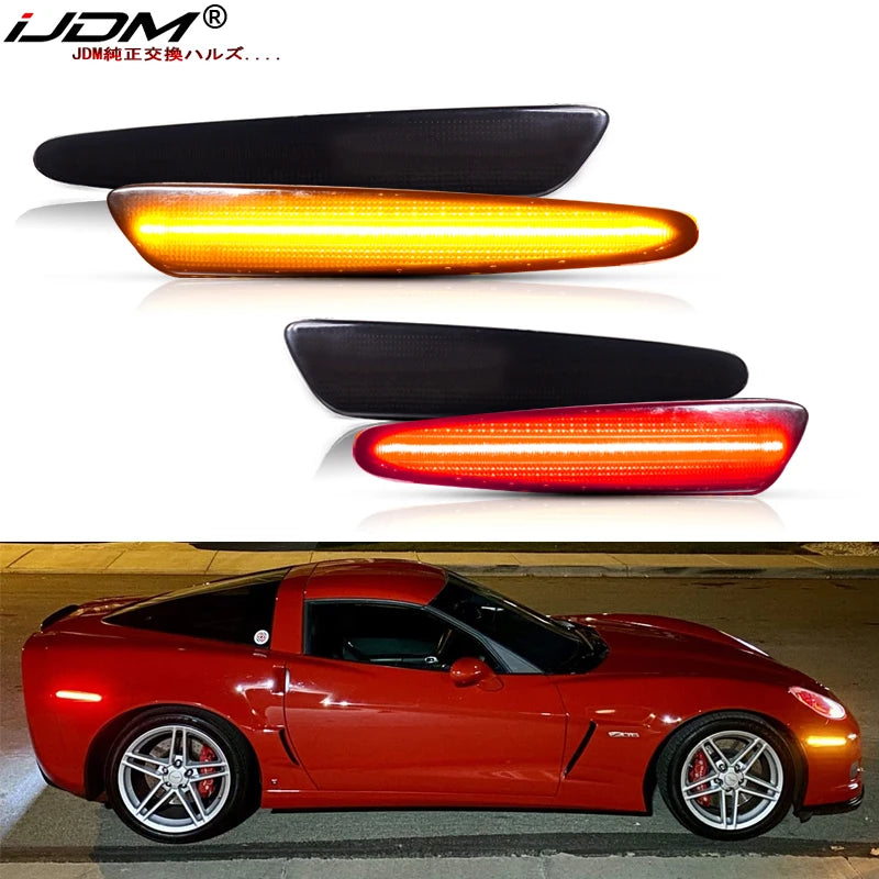 2005-2013 Chevy Corvette C6 Amber/Red LED Side Marker Light