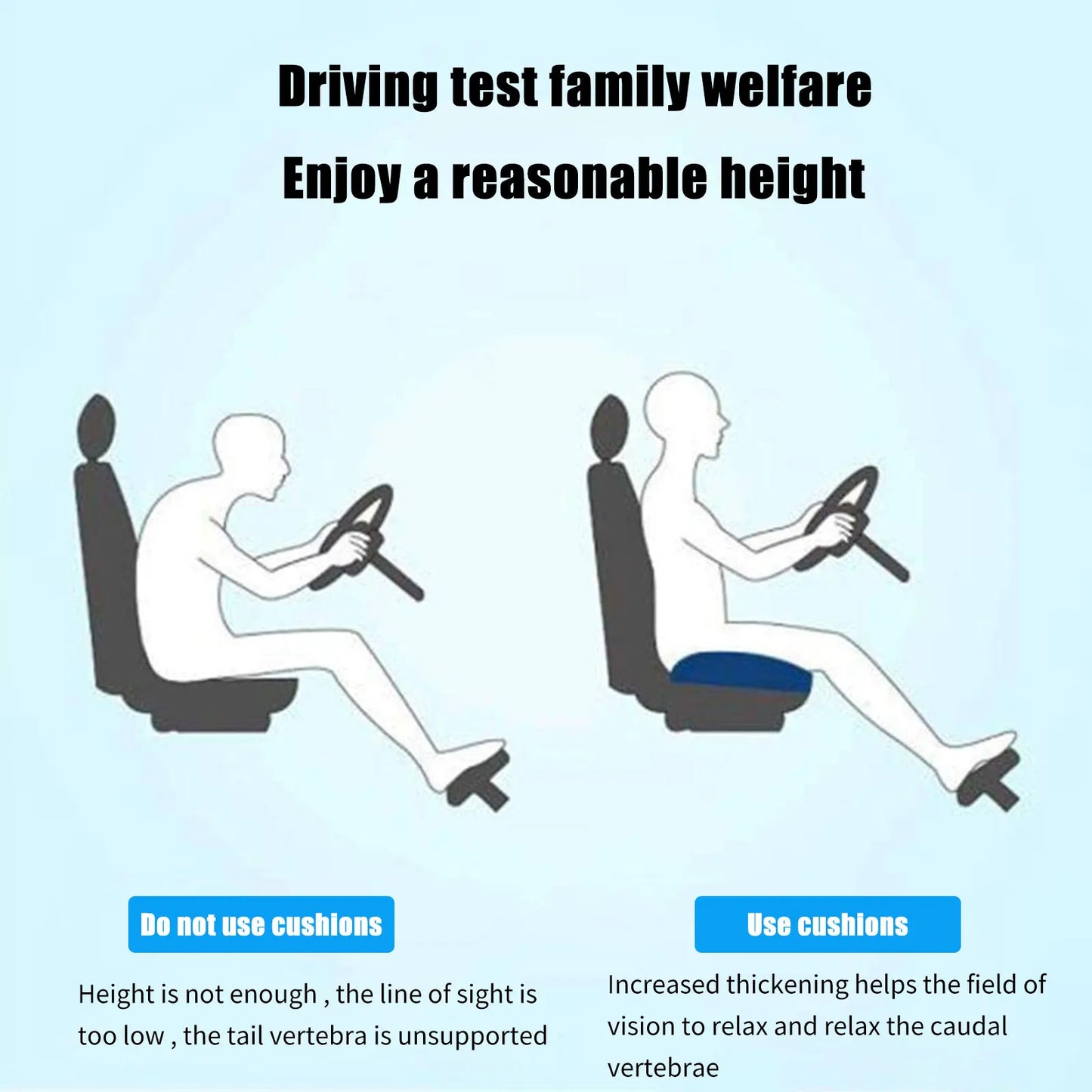 Portable Car Seat Booster Cushion