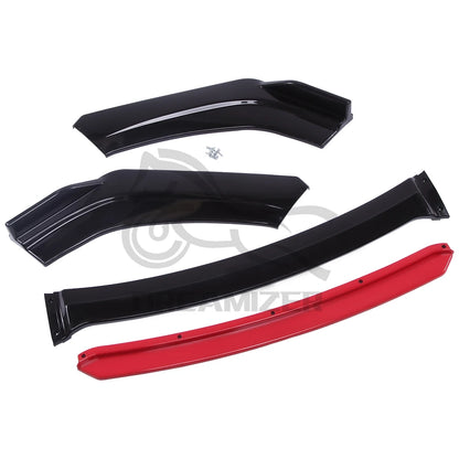 4pcs Car Front Bumper Lip Kit Spoiler Splitter Diffuser Carbon Fiber Canard