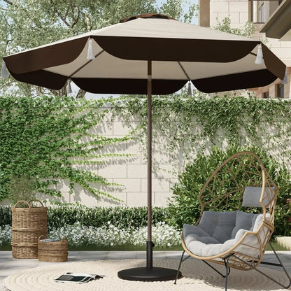 Grand Patio Fringe, Outdoor Tassel Umbrella with Push-Button Tilt 9FT