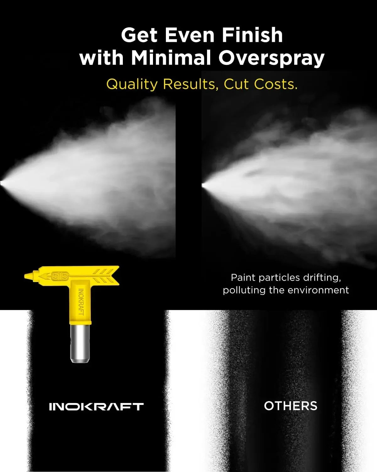 M1 Airless Paint Sprayer, Highly Efficient Thinning-Free Minimal Overspray for Up to 10 Gallon &  Comes w/ Sprayer Accessories