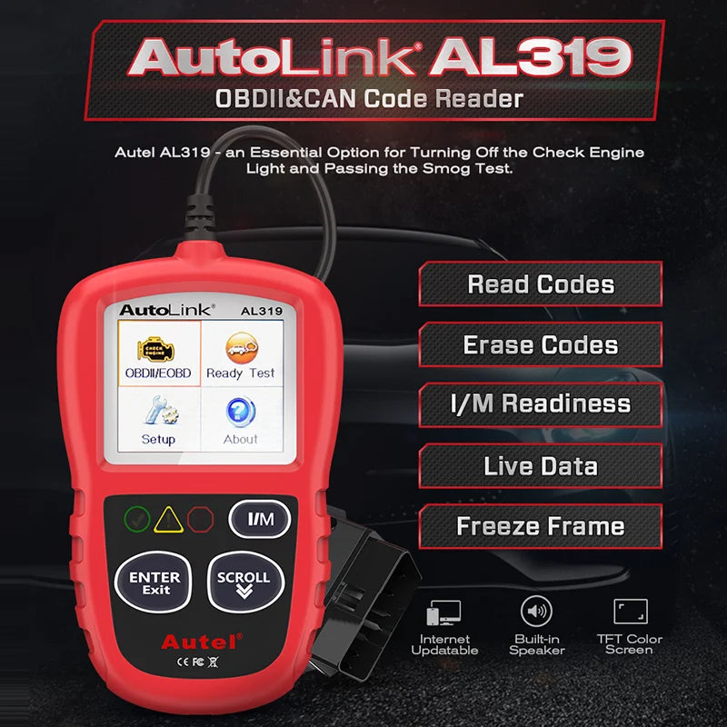 AL319 OBD2 CAN Code Reader