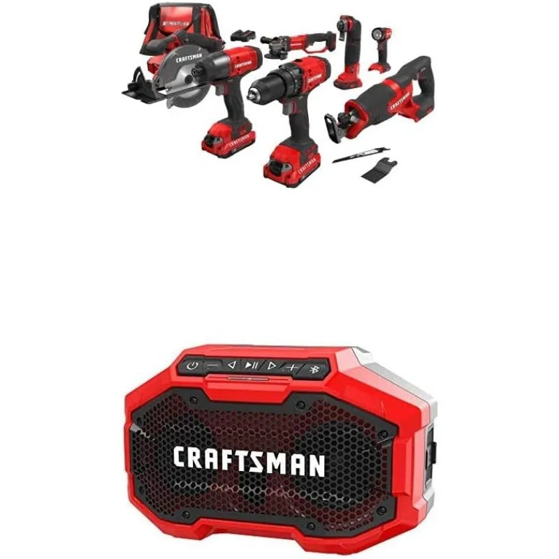 CRAFTSMAN V20 Cordless Drill Combo Kit, 7 Tool (CMCK700D2)