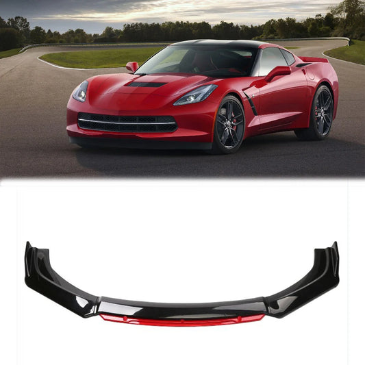 4pcs Car Front Bumper Lip Kit Spoiler Splitter Diffuser Carbon Fiber Canard