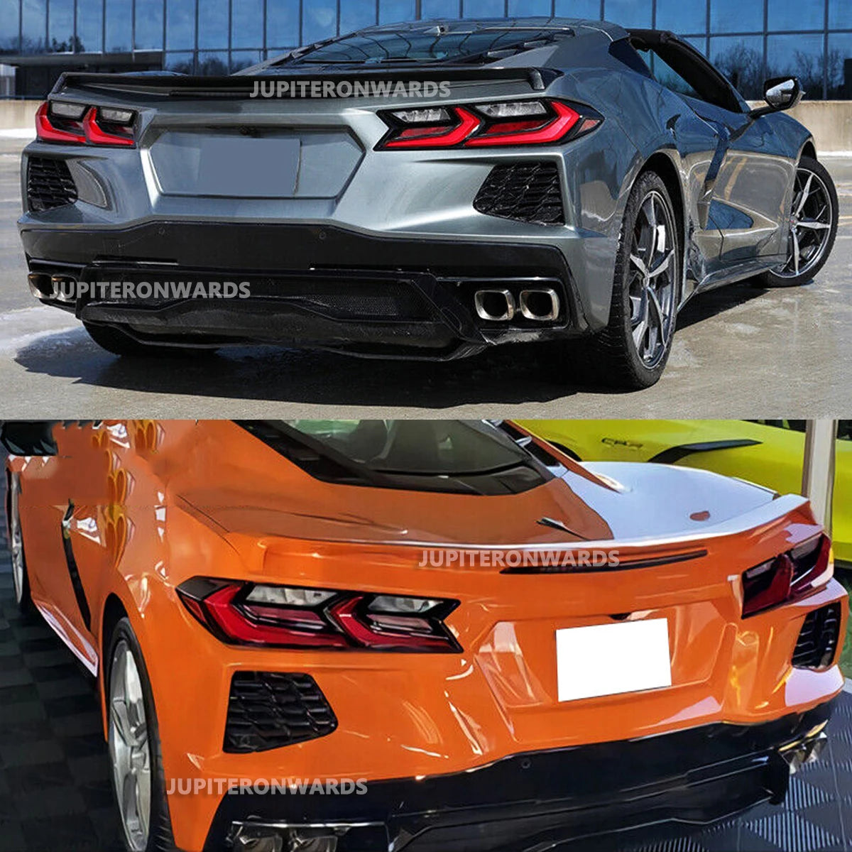 2020-2024 Chevy Corvette C8 Low Profile CARBON FLASH Rear Lid Wing Spoiler