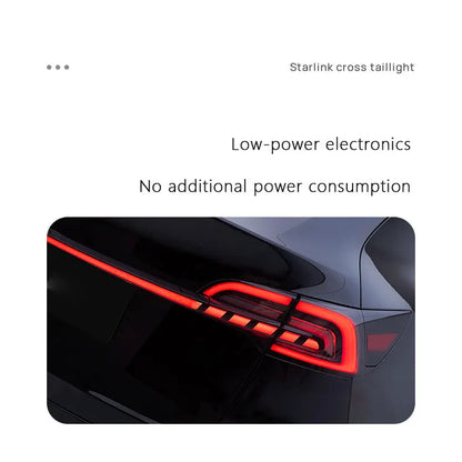 Tesla Model 3 Y 2019-2023 LED Through Trunk Modified Rear Taillight Flowing Turn Signal Dynamic DRL Auto Lamp