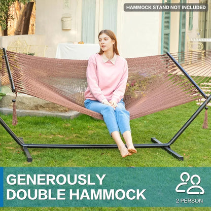 Hammocks Luxurious Rope 2 Person, Heavy Duty Max 600 Lbs Capacity