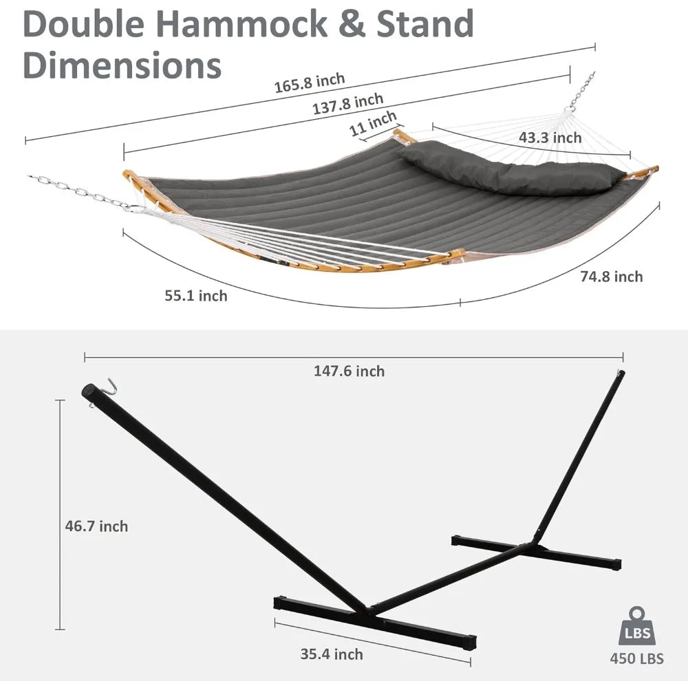 Suncreat Portable Hammock with Stand Included, Double Hammock