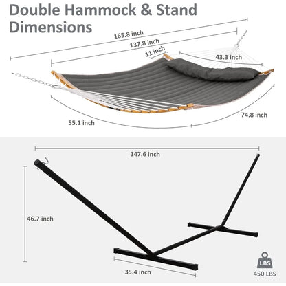 Suncreat Portable Hammock with Stand Included, Double Hammock