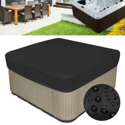 Outdoor Pool Hot Tub Cover Protector UV Resistant Dust-Proof Waterproof Black