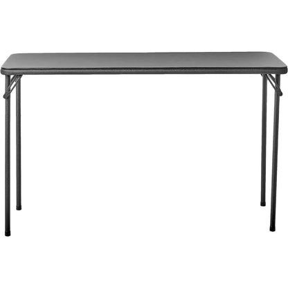 4ft Portable Plastic Folding Tables for Indoor Outdoor, Black