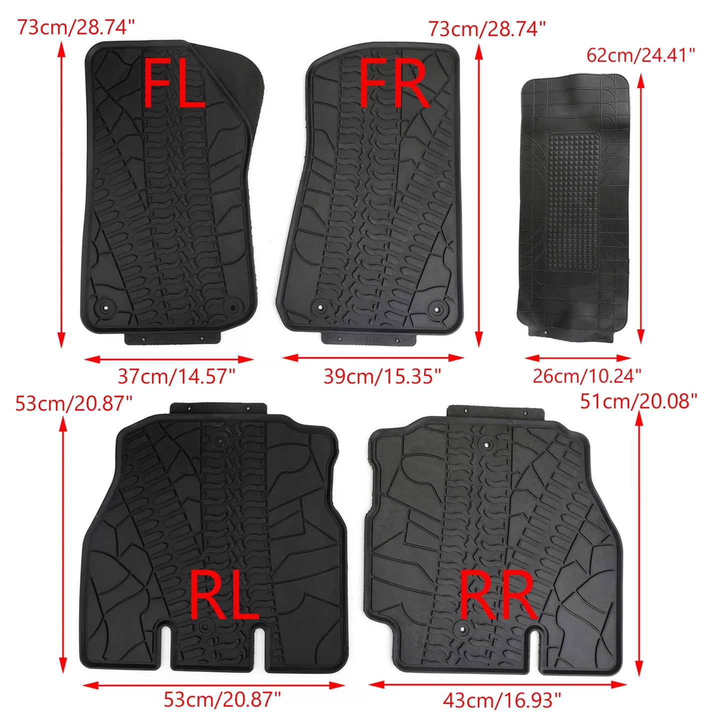 2018-2020 Jeep Wrangler JL 4-Door Floor Mats