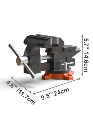 Bench Vise 4.5" 6" 6.5" Multipurpose with Swivel Base & Anvil