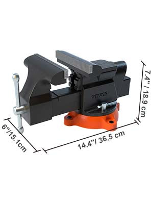 Bench Vise 4.5" 6" 6.5" Multipurpose with Swivel Base & Anvil