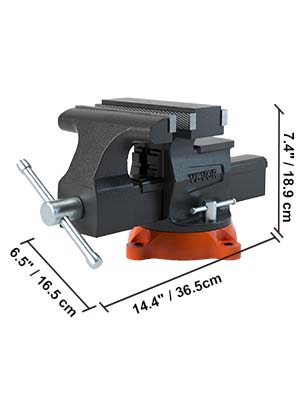 Bench Vise 4.5" 6" 6.5" Multipurpose with Swivel Base & Anvil