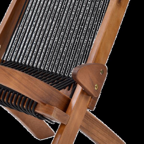 Foldable Low Profile Acacia Wood Lounge Chair