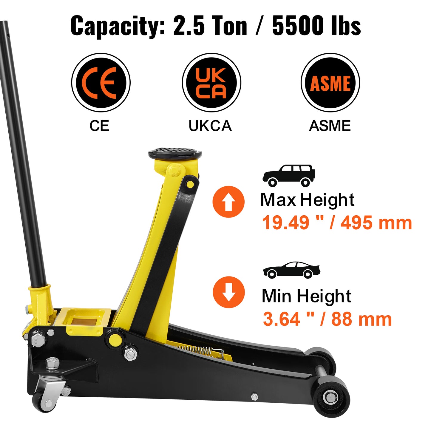 2.5 Ton Heavy Duty Floor Jacks